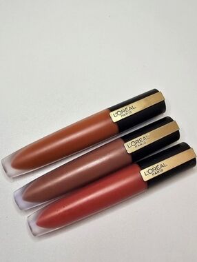 L'Oreal Paris Liquid Lipstick Trio - Rusty Orange, Warm Brown, Classic Red